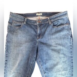 Eileen Fisher Organic Cotton Straight Leg Jeans Size 14 | Medium Wash Denim